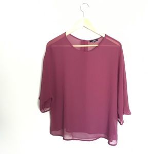 Mexx Burgandy Blouse Size Large